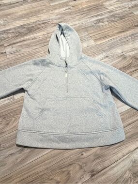 Ulu Light Gray Half-Zip Hooded Sweater